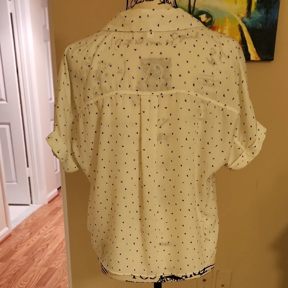 Women's Cream Polka Dot Top - Picture 4 of 5